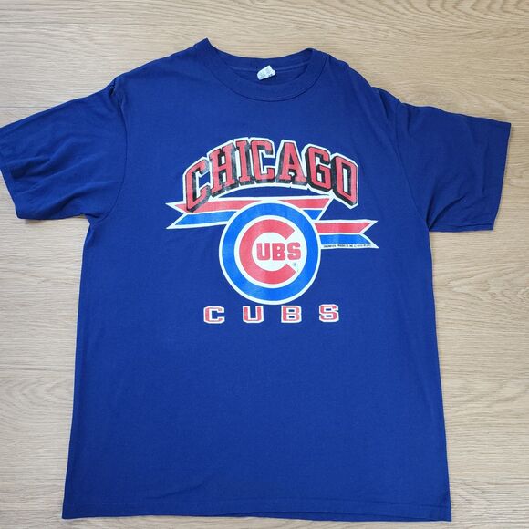 Vintage Champion Chicago Cubs Shirt Mens XL Blue MLB Baseball Tee 80s 1988 USA - Picture 9 of 10